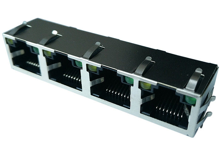 RJ45 1X1 TAB-UP LED带弹片屏蔽